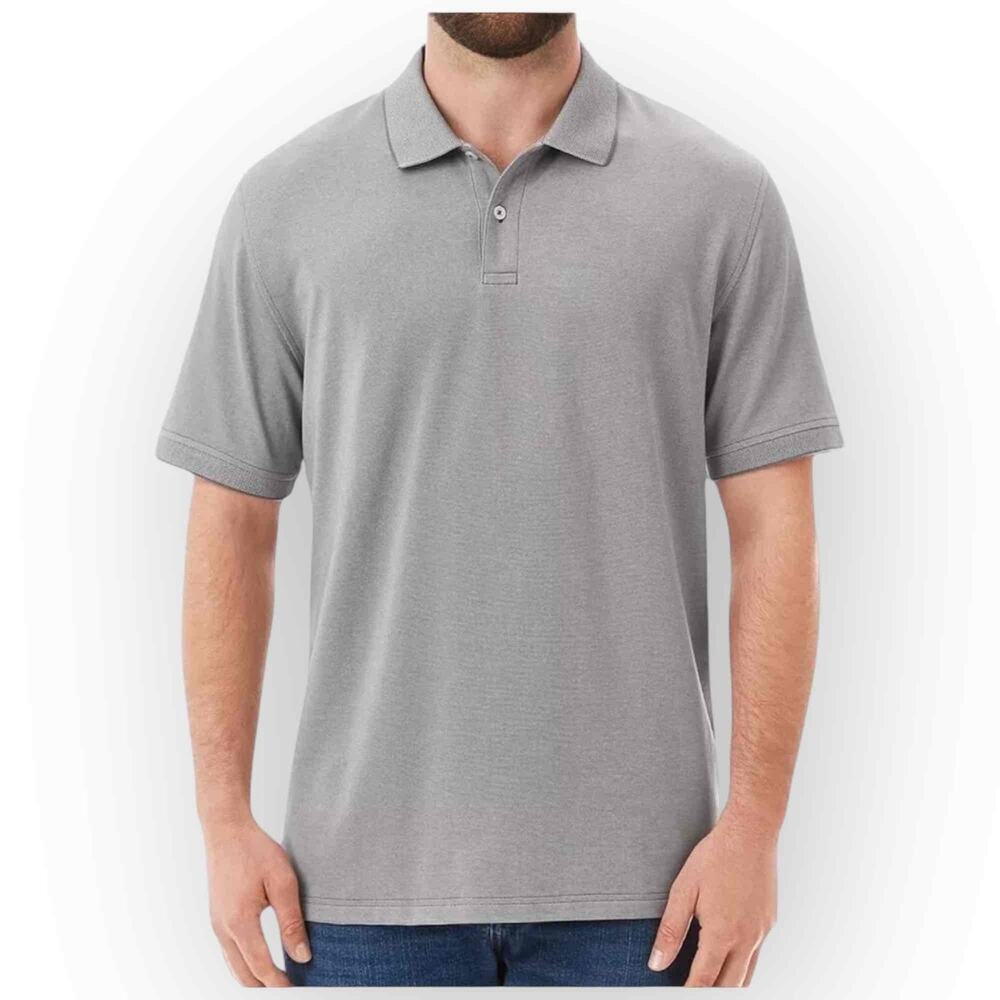 Member’s Mark Stretch Pique Polo, Classic Fit, Soft Silver, Size XXL, NWT
